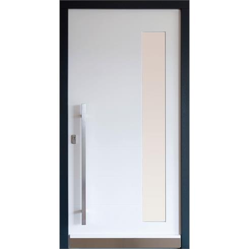 Porte d'ingresso a pannello pieno in legno-alluminio